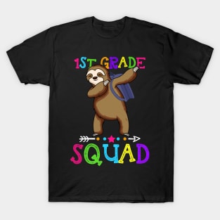 Sloth Team 1st Grade Squad Teacher Back To School T-Shirt